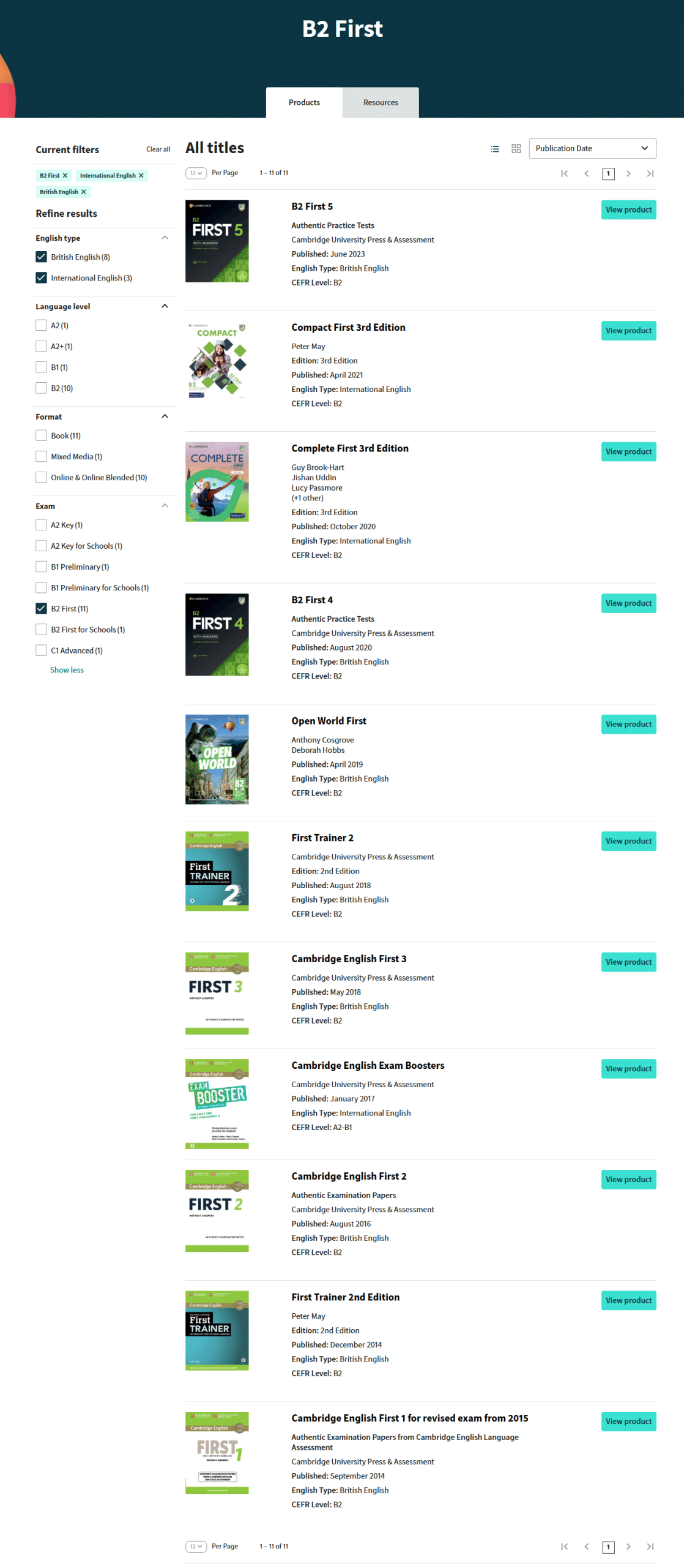 Cambridge English First Practice Tests