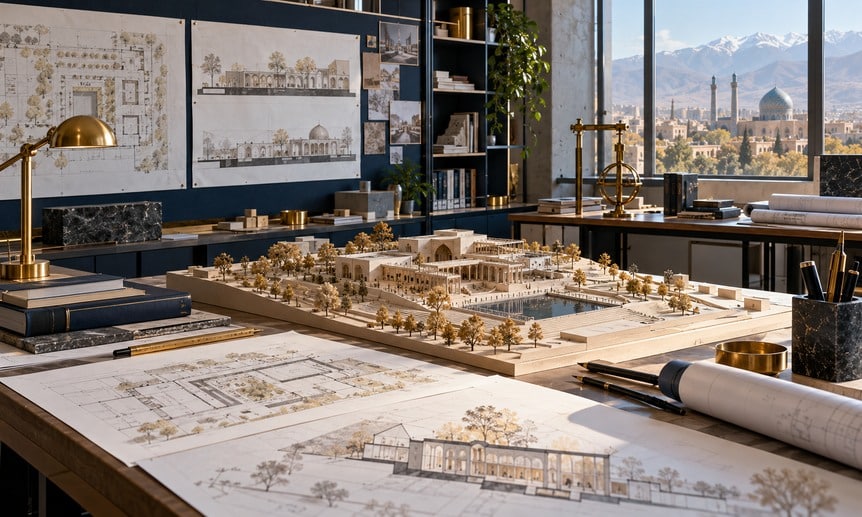 نمای پژوهشی و تجهیزات مرتبط با دکتری معماری