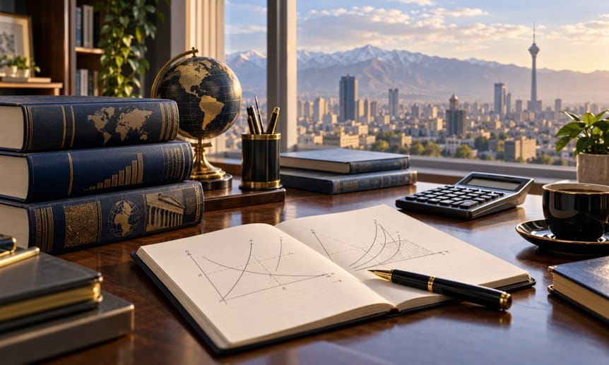 کتاب‌ها و فضای مطالعه منابع دکتری علوم اقتصادی