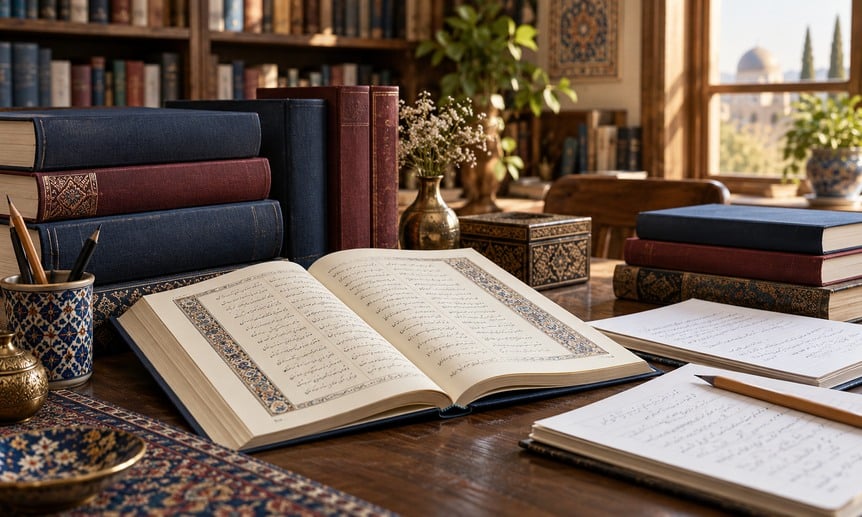 کتاب‌های مرجع و فضای مطالعه برای منابع دکتری زبان و ادبیات فارسی