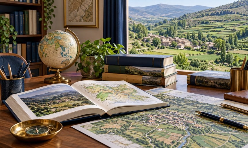 کتاب‌ها و فضای مطالعه منابع دکتری جغرافیا و برنامه‌ریزی روستایی
